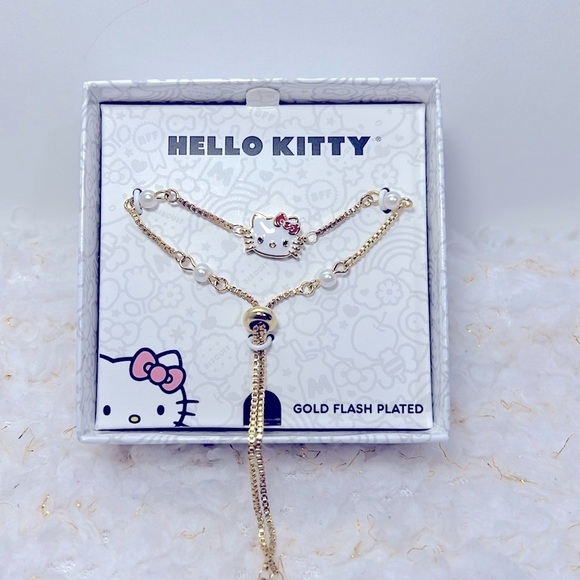 Hello Kitty adjustable bracelet gold flash plated - Picture 3 of 5